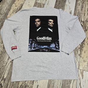 GoodFellas Shoe Palace Men's Gray Long Sleeve Graphic T-Shirt SIze 2XL